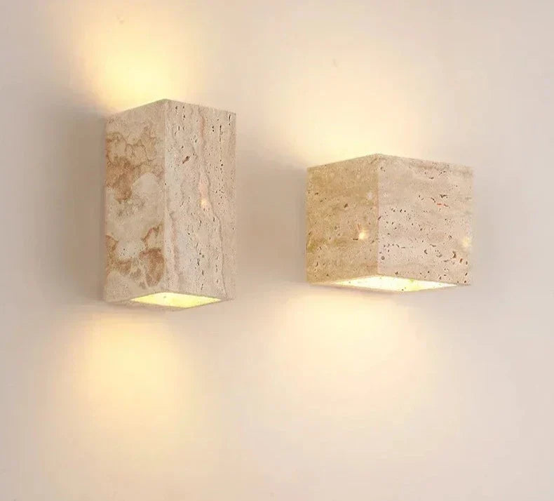 GoldenHue – Decorative Stone Wall Light in Vibrant Yellow Tone