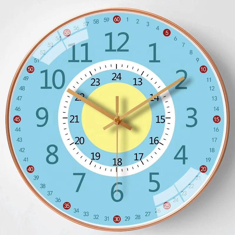 Learning Wall Clock for Children – Colorful Eco-Friendly Design, 20 cm, Easy to Hang