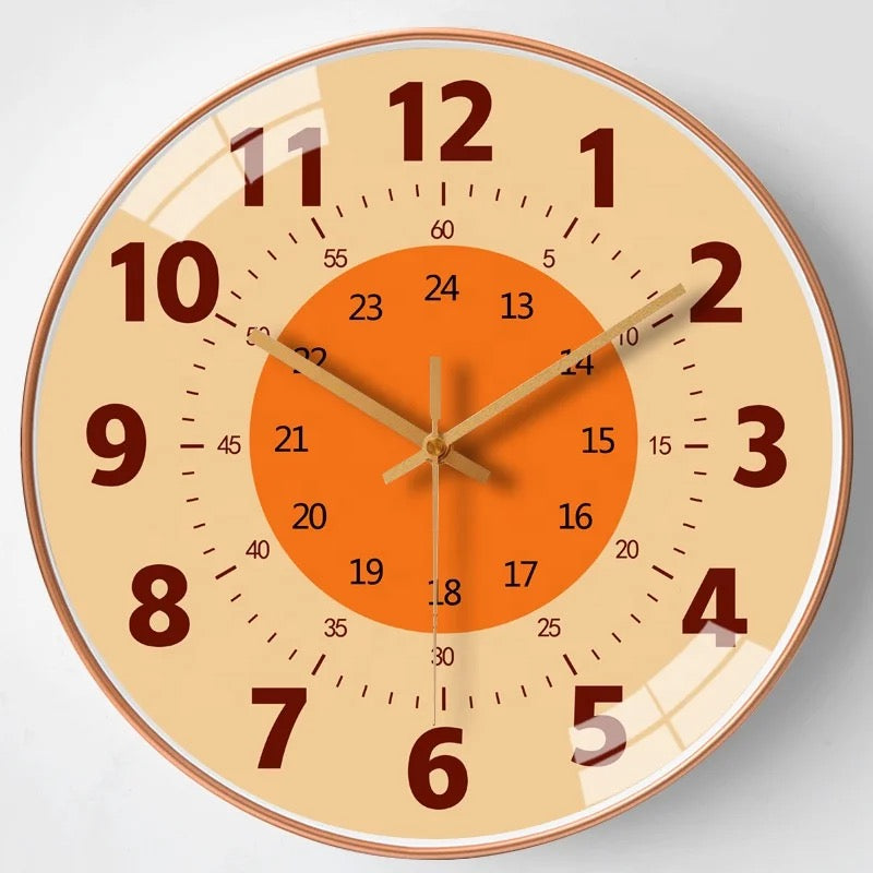 Learning Wall Clock for Children – Colorful Eco-Friendly Design, 20 cm, Easy to Hang