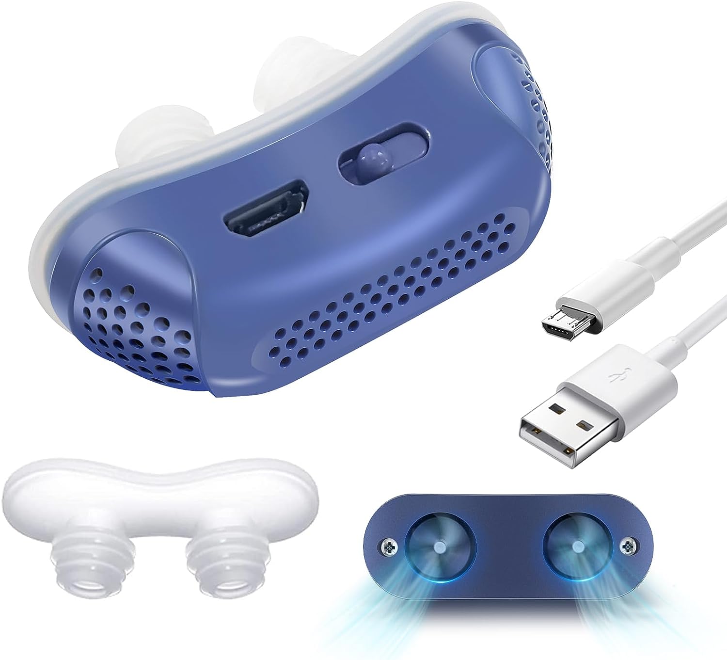 Lightweight CPAP Device for Sleep Apnea Relief – Compact, Quiet, No Mask, USB Rechargeable