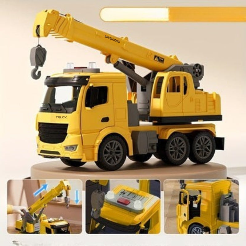 Toy Construction Crane Truck – Realistic Vehicle with Lights, Sounds, and Movable Arm for Kids’ Playtime