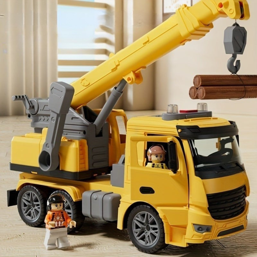 Toy Construction Crane Truck – Realistic Vehicle with Lights, Sounds, and Movable Arm for Kids’ Playtime