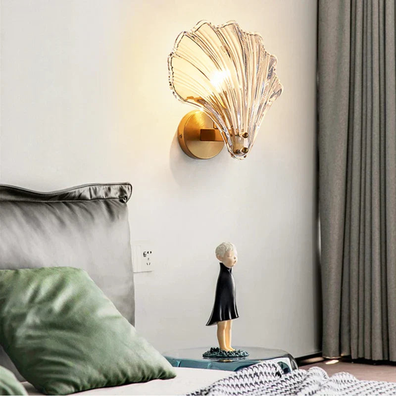 ShellLume – Elegant Glass Wall Lamp with Ocean-Inspired Coral Design