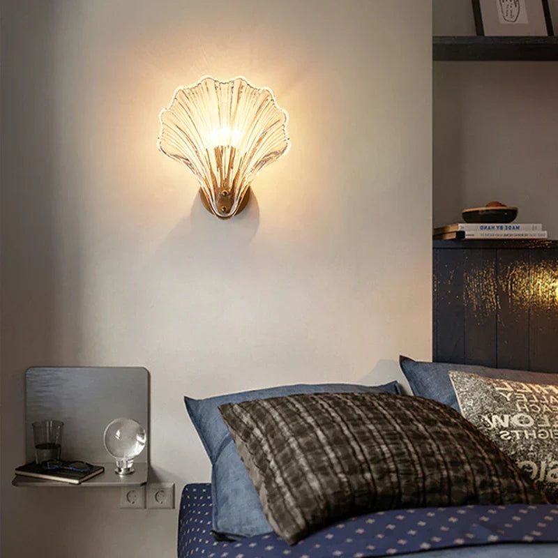 ShellLume – Elegant Glass Wall Lamp with Ocean-Inspired Coral Design