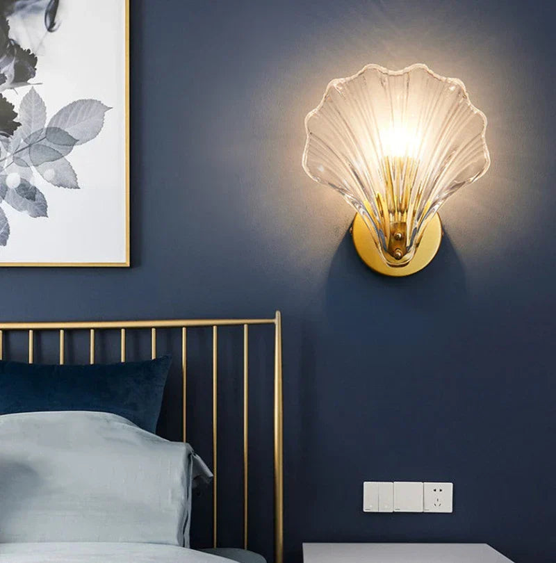 ShellLume – Elegant Glass Wall Lamp with Ocean-Inspired Coral Design