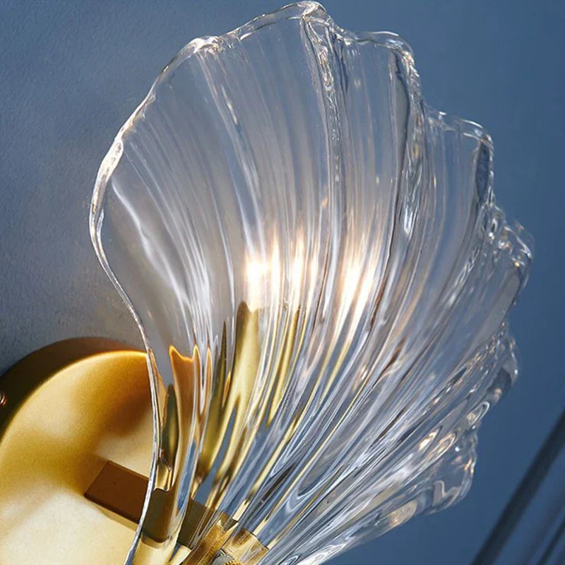 ShellLume – Elegant Glass Wall Lamp with Ocean-Inspired Coral Design