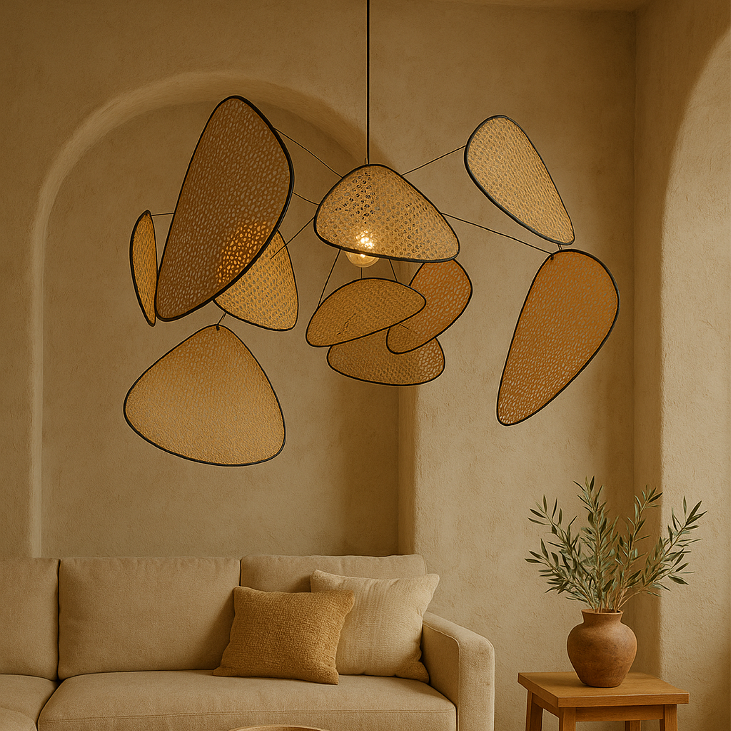 Corinthia | Rattan Pendant Lamp with Modern Touch