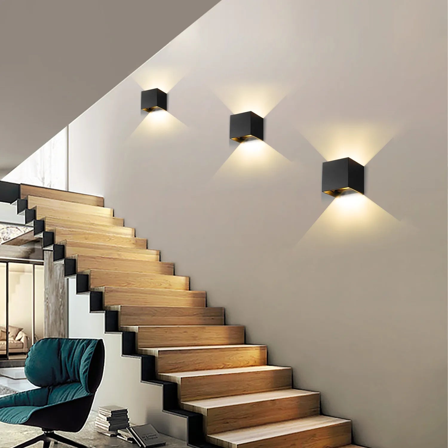 MotionLume – Modern Cube Wall Light with Built-In Motion Sensor