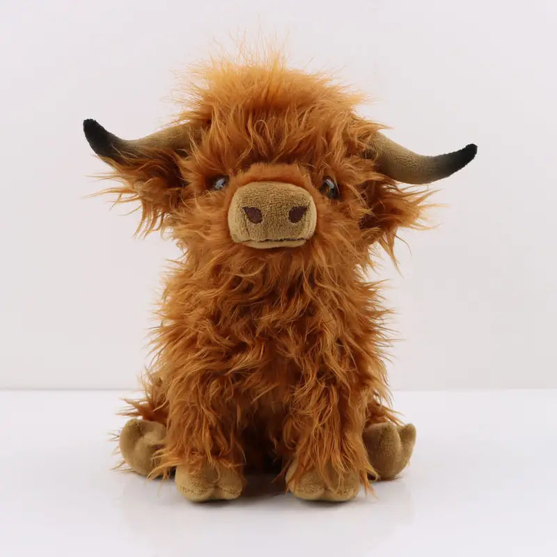 Highland Cow Stuffed Animal – Soft and Cuddly Plush Toy Comforter for All Ages, 25 cm