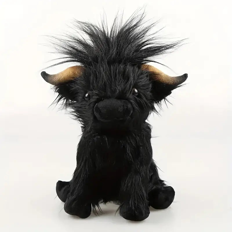 Highland Cow Stuffed Animal – Soft and Cuddly Plush Toy Comforter for All Ages, 25 cm