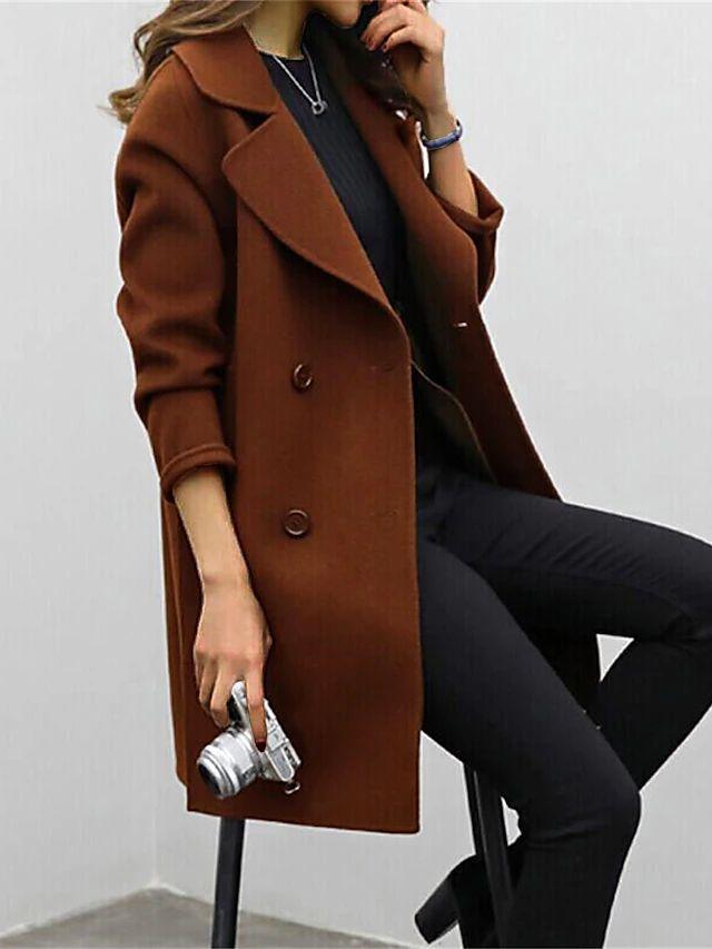 Selena | Classic Black Trench Coat for Women - Stylish Winter Elegance