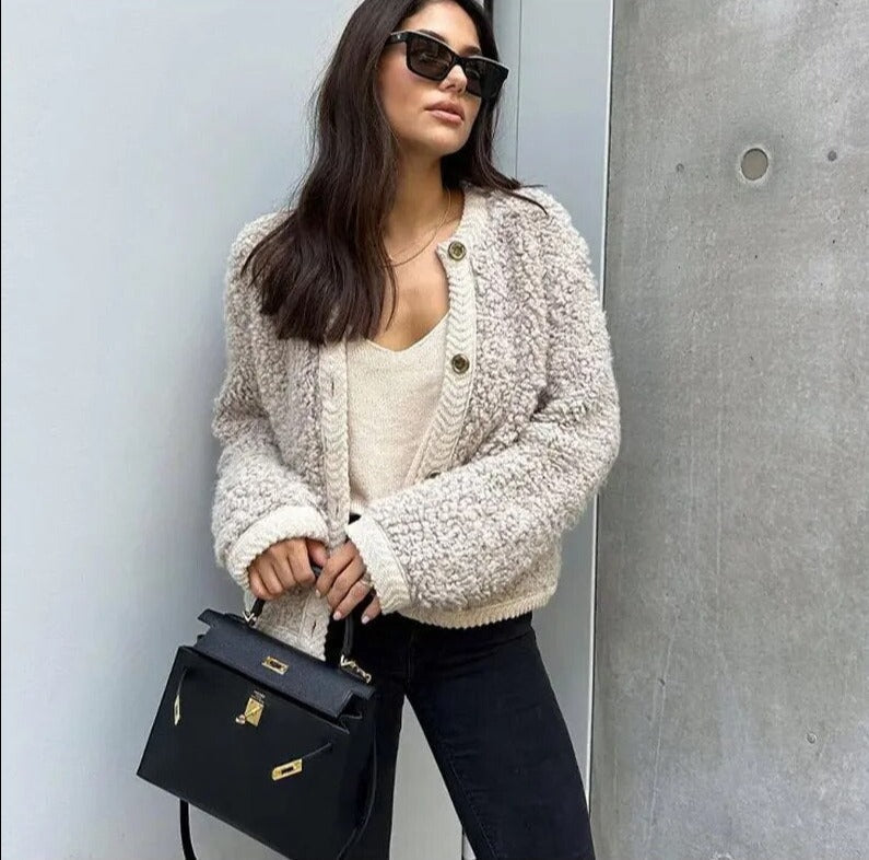 Selene | Women's Fleece Button Jacket – Cozy, Warm, and Effortlessly Stylish