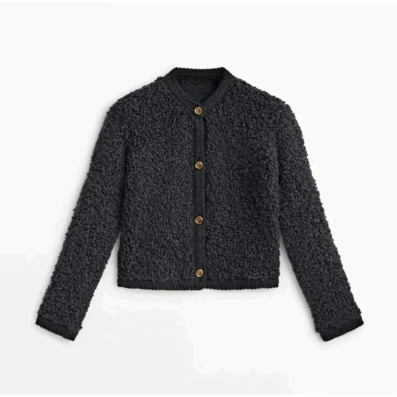 Selene | Women's Fleece Button Jacket – Cozy, Warm, and Effortlessly Stylish