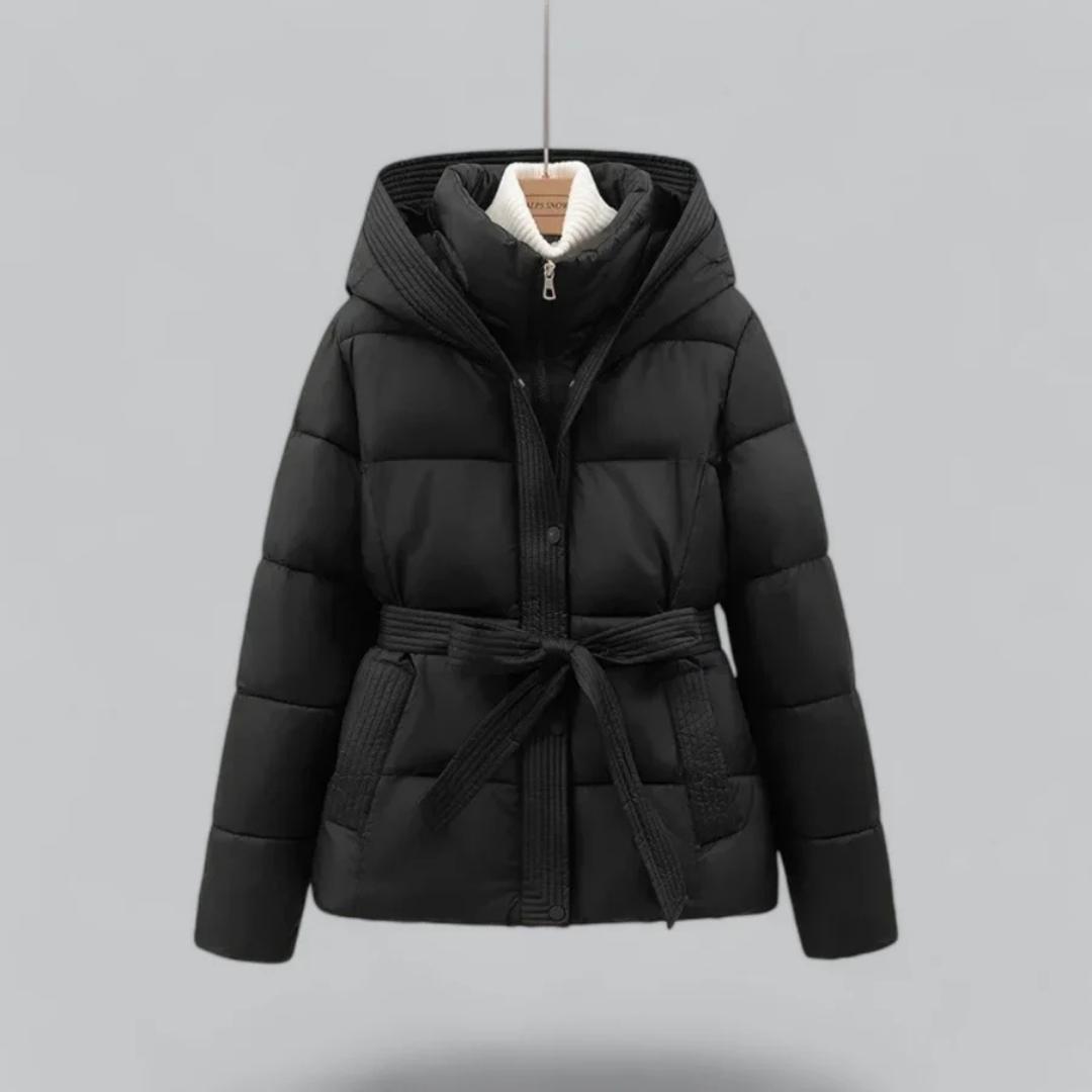 Delilah | Elegant Women’s Winter Puffer Jacket with Belted Hood Design