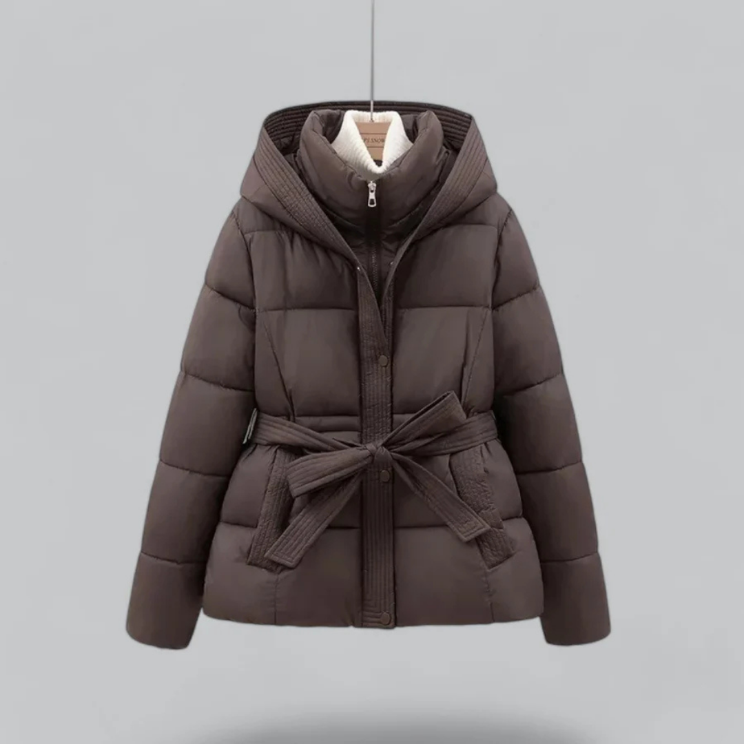 Delilah | Elegant Women’s Winter Puffer Jacket with Belted Hood Design