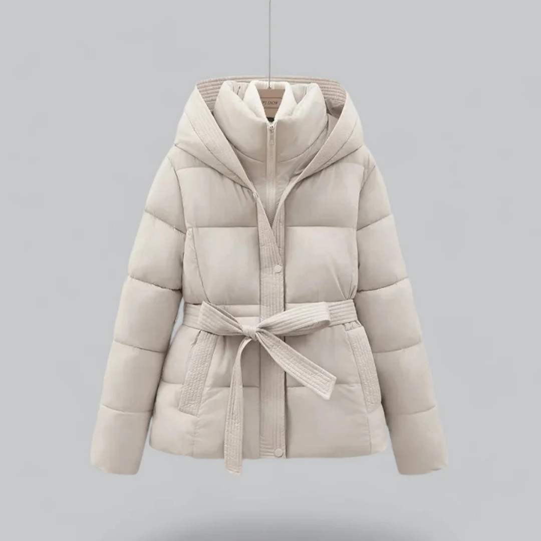 Delilah | Elegant Women’s Winter Puffer Jacket with Belted Hood Design