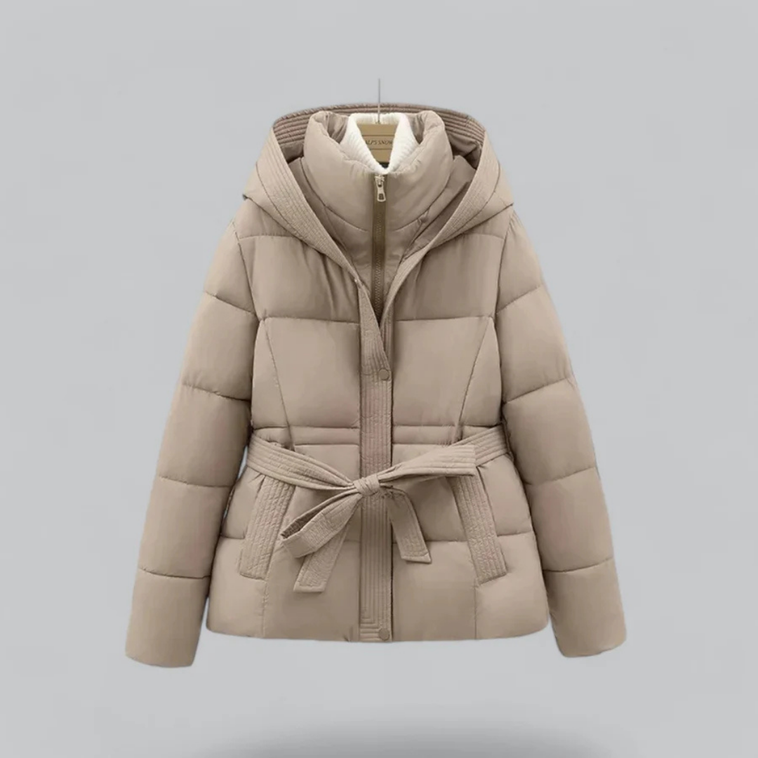 Delilah | Elegant Women’s Winter Puffer Jacket with Belted Hood Design