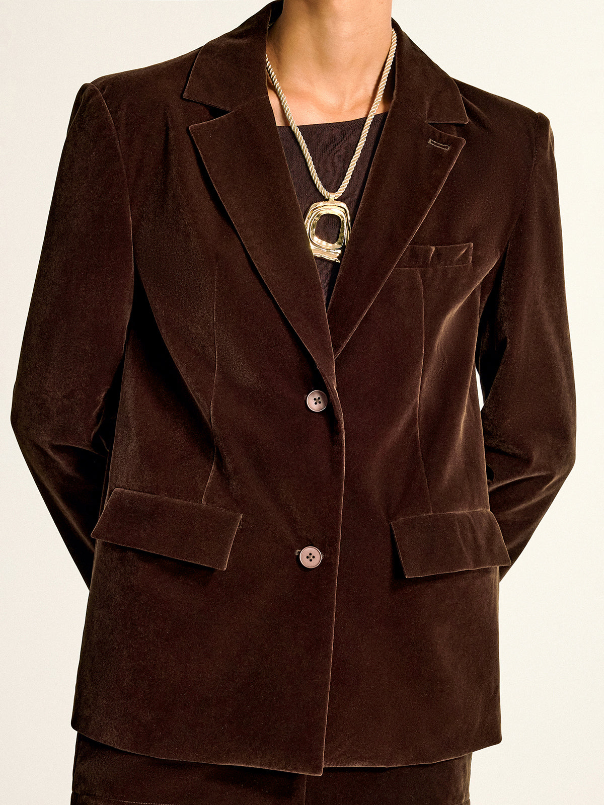 Destiny | Refined Velvet Shawl Collar Blazer
