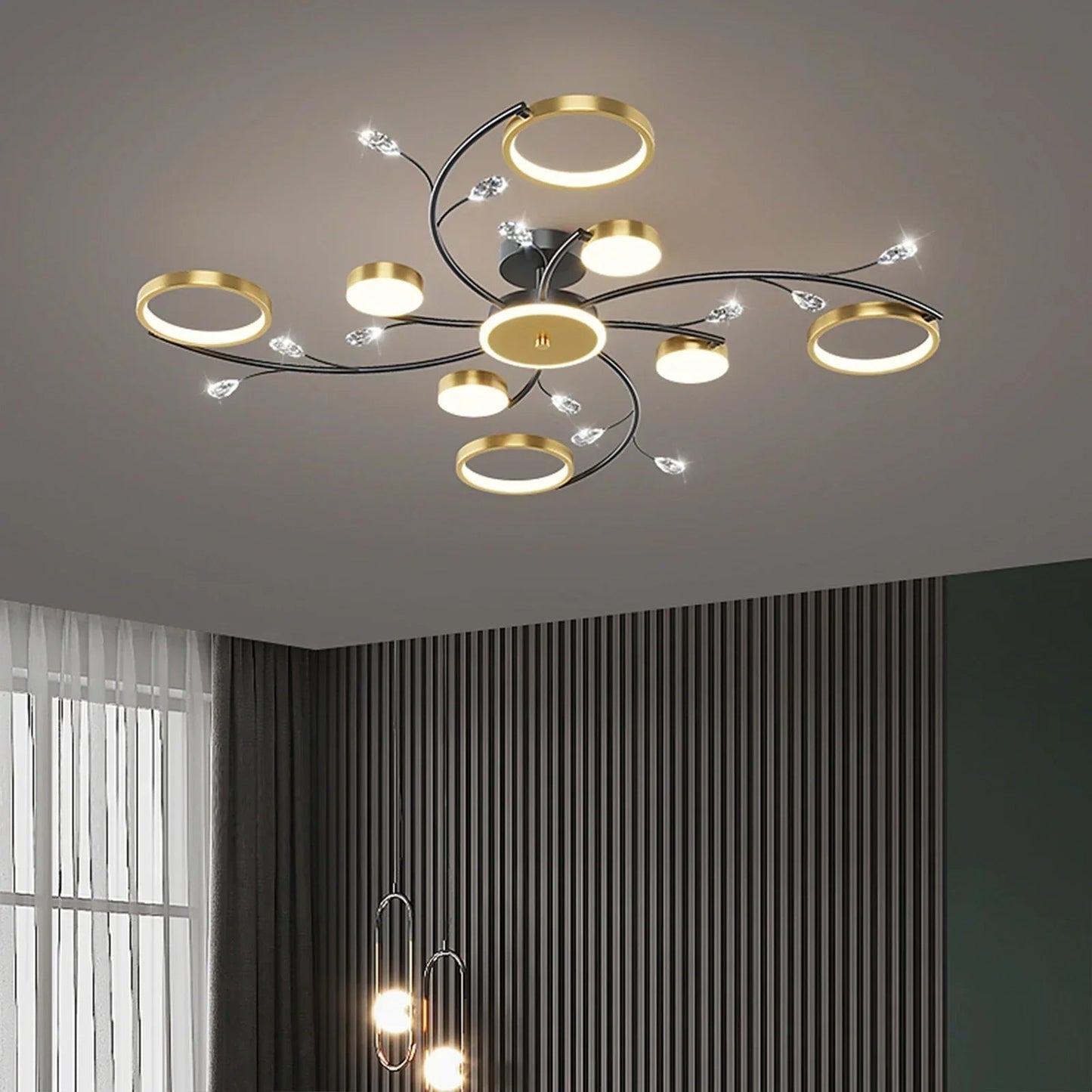 LumiFlex Pendant Lamp – Dimmable with Adjustable Brightness, Modern Kitchen Pendant Lighting in Metal and Acrylic for Customized Ambiance.