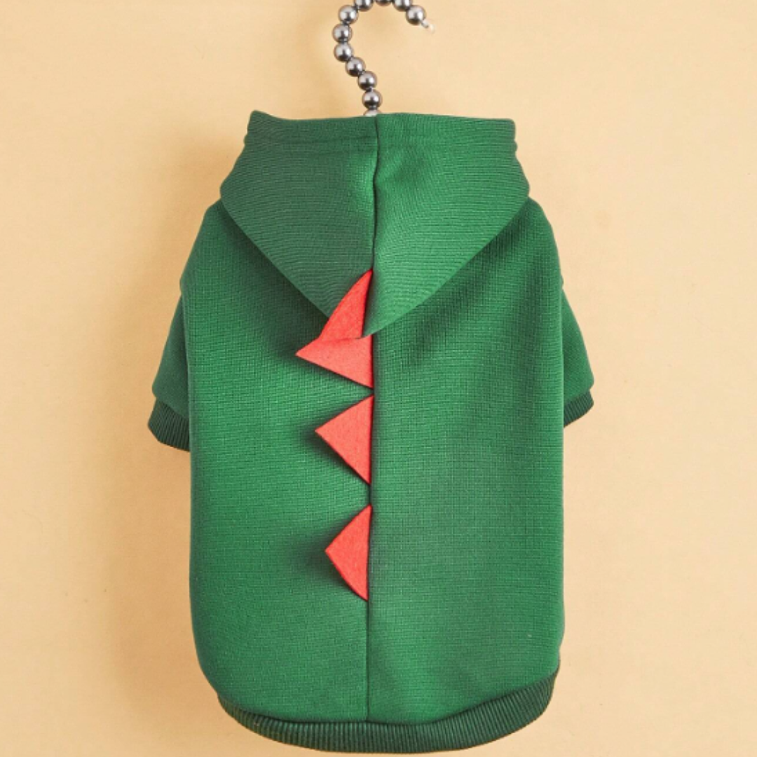 Pet Dinosaur Hoodie | Dog Fleece Halloween Costume Outfit Warm