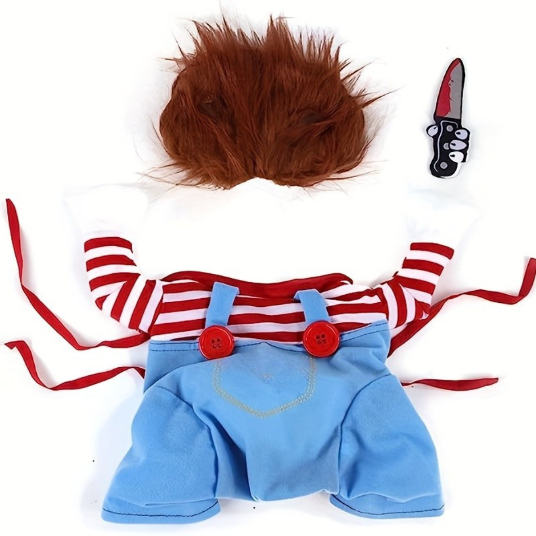 Plush Dog Outfit | Funny Scary Doll Design Halloween Costume