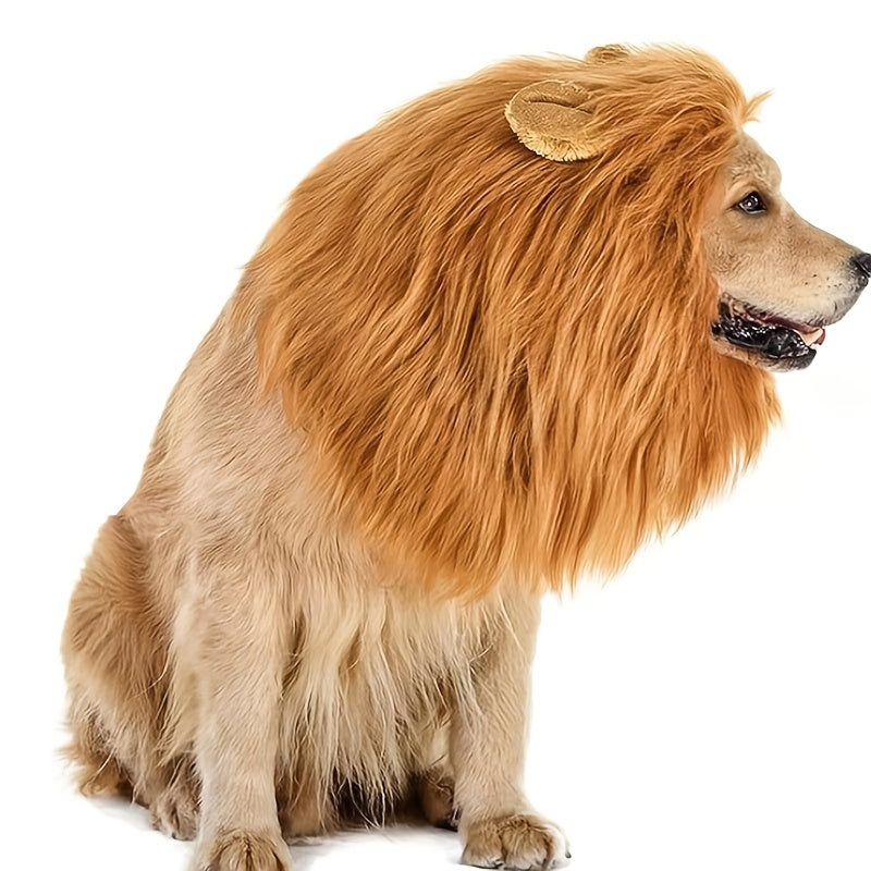 Dog Costume for Halloween – Lion Mane Headpiece | Realistic Look & Comfortable Fit