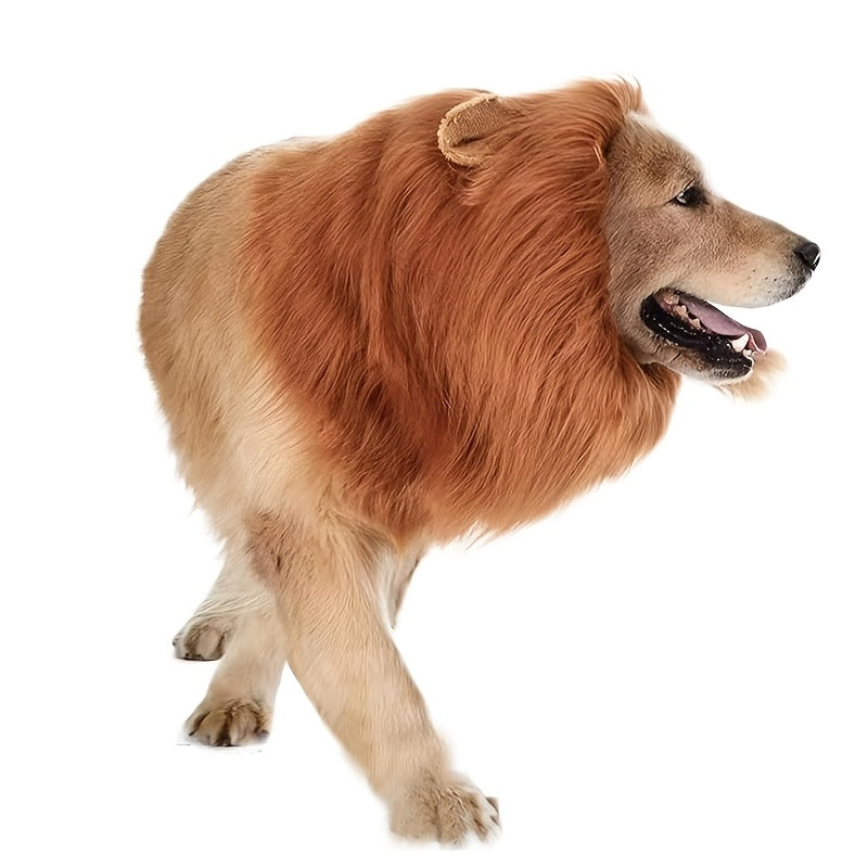 Dog Costume for Halloween – Lion Mane Headpiece | Realistic Look & Comfortable Fit