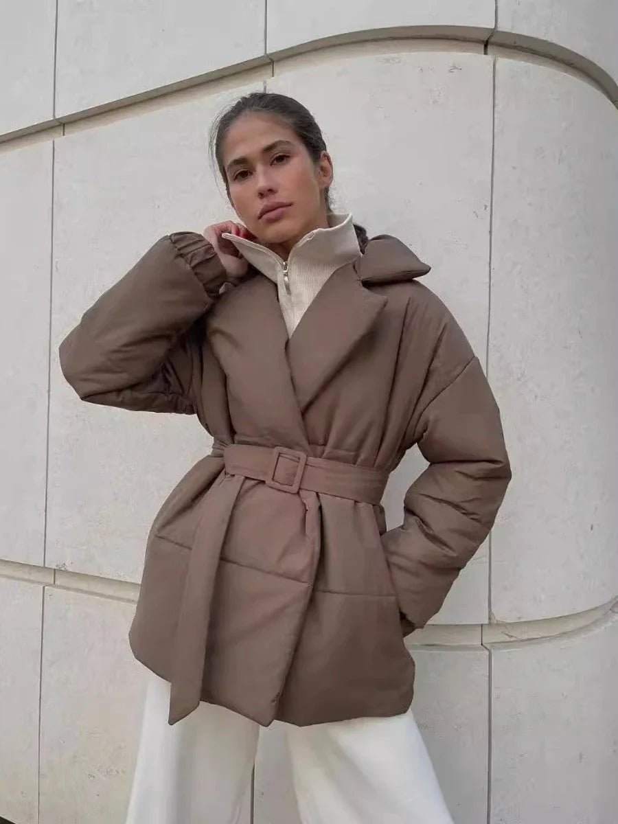 Dolie | Elegant Belted Puffer Jacket for Cold Weather