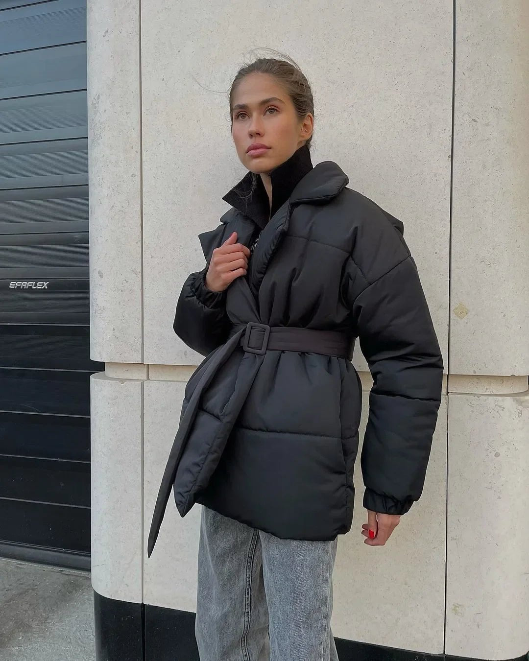 Dolie | Elegant Belted Puffer Jacket for Cold Weather