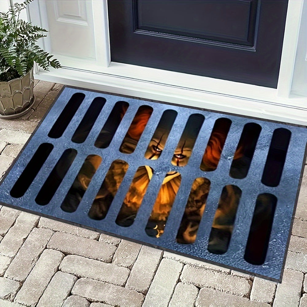 Spooky Halloween Door Mat – Non-Slip Polyester Welcome Rug