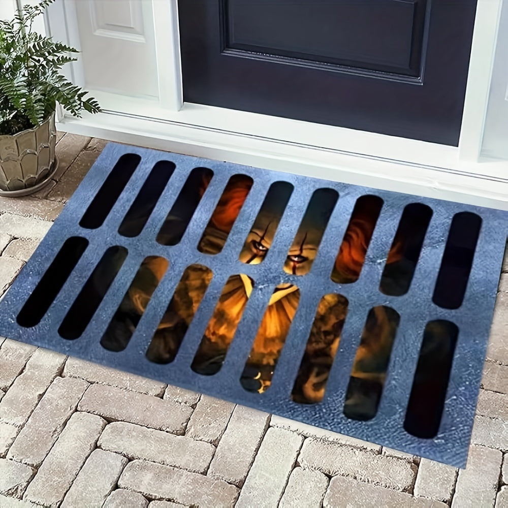Spooky Halloween Door Mat – Non-Slip Polyester Welcome Rug