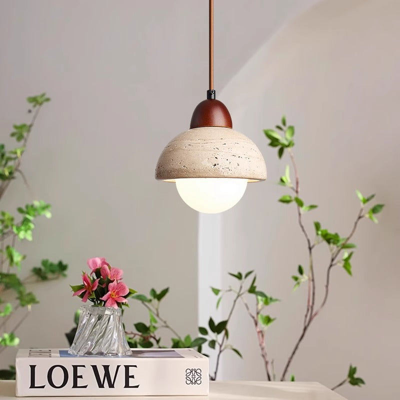 Draftsman | Sculptural Mushroom Stone Pendant Lamp