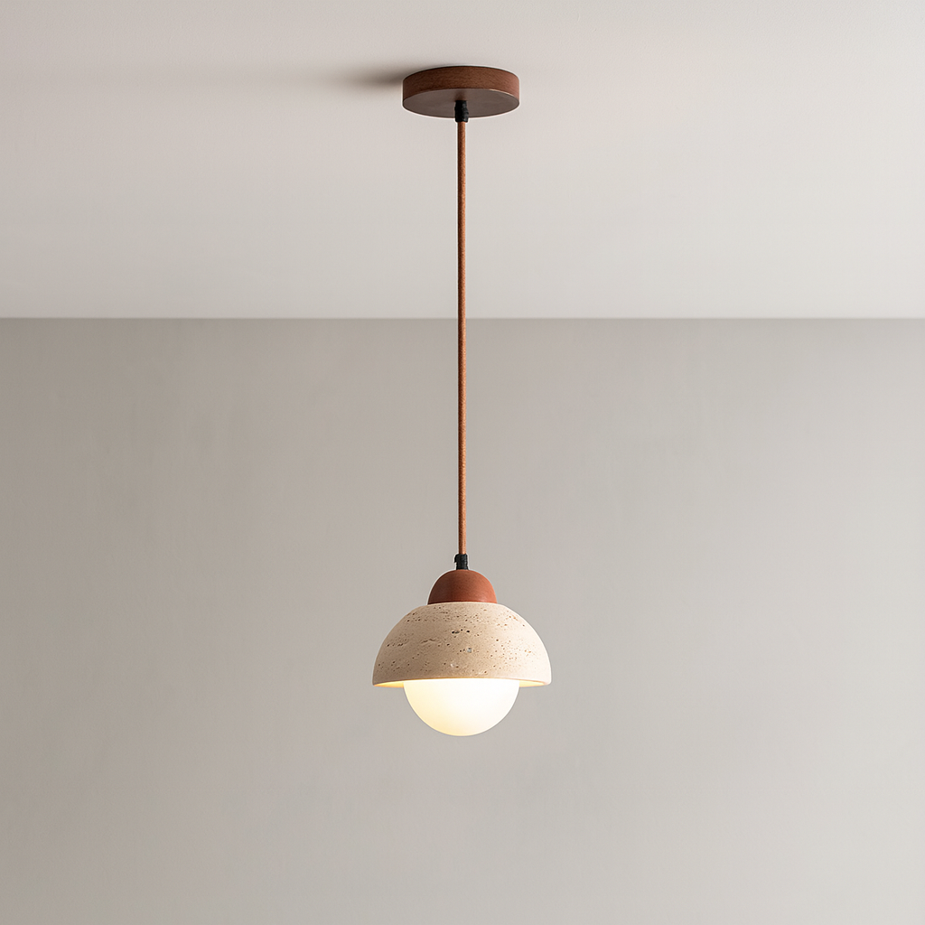 Draftsman | Sculptural Mushroom Stone Pendant Lamp