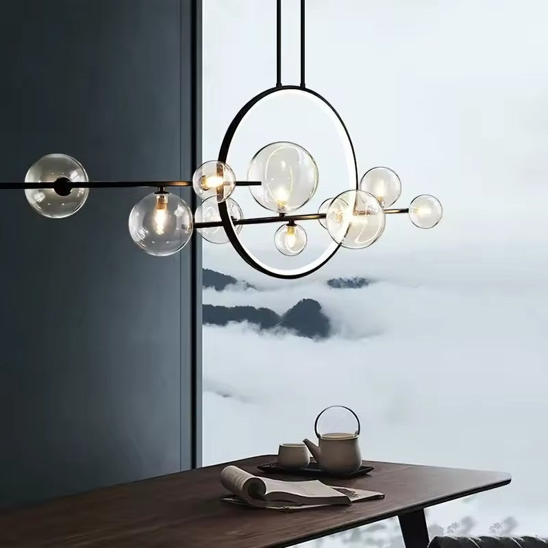 Dravyn | Sleek Modern Glass Chandelier for Kitchen Spaces