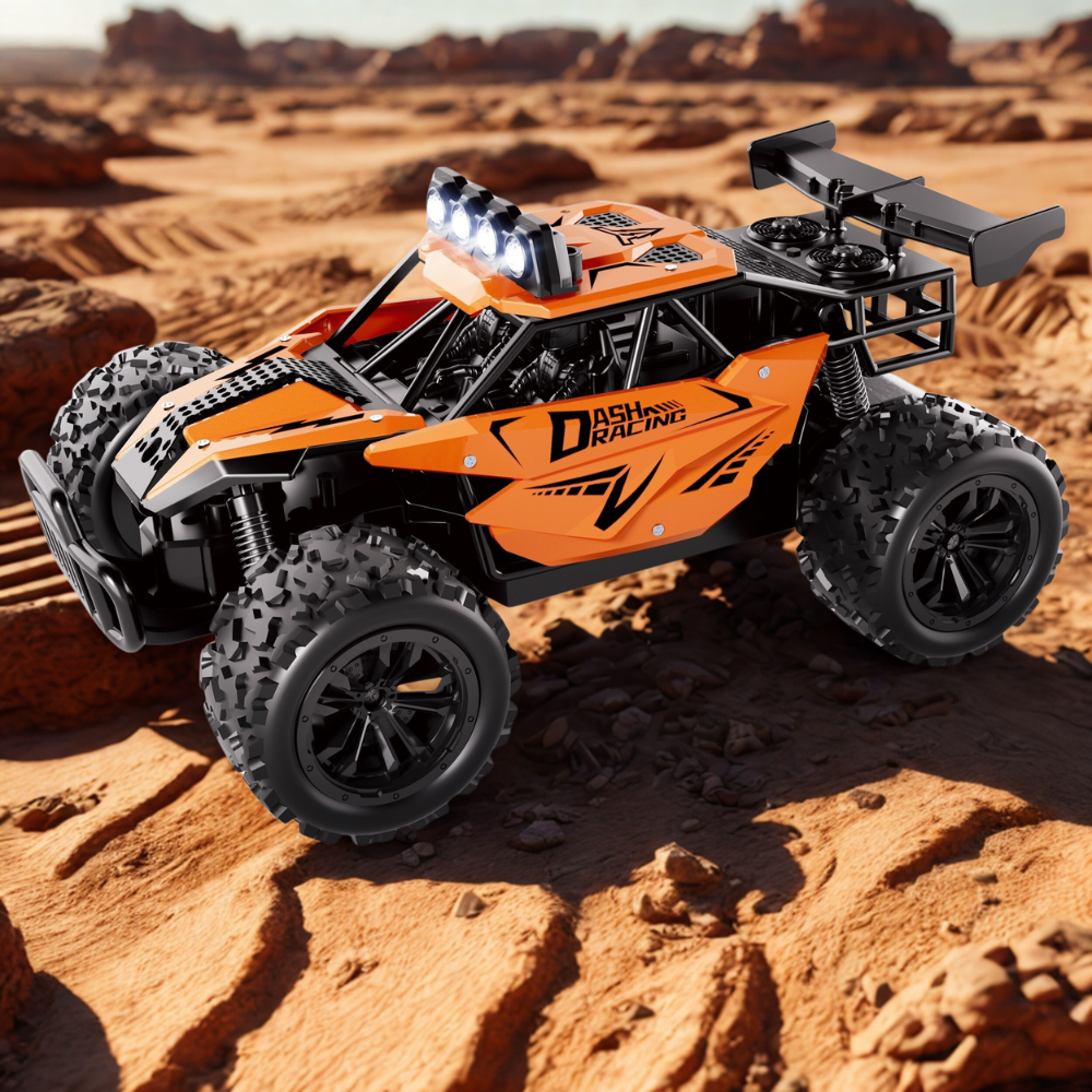 High-Performance Remote Control Car with Alloy Frame – Durable RC Racing Vehicle with LED Headlights