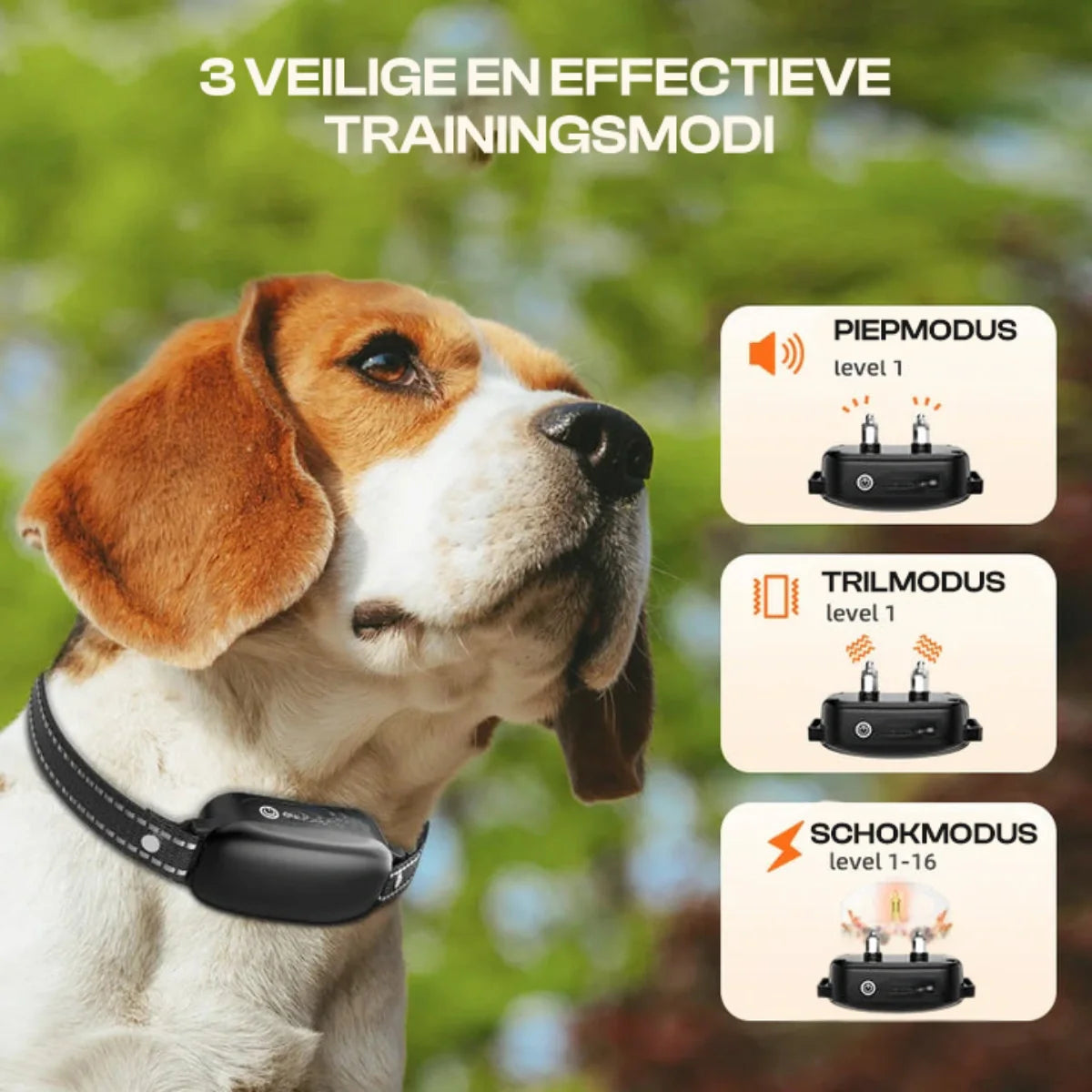 BarkTuner | Adjustable Shock, Beep & Vibration Collar for Effective Dog Training