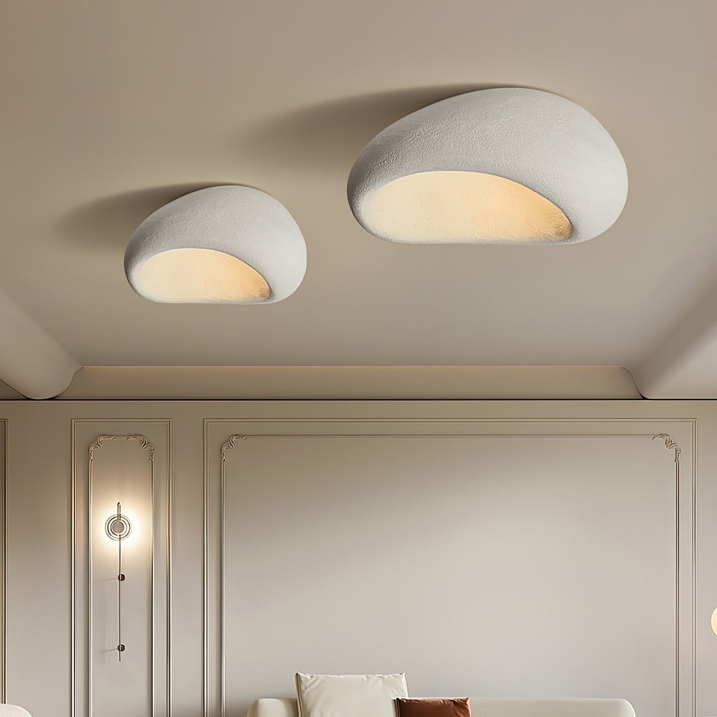 Elegant Cloud Design Flush Mount Ceiling Light – Cozy Ambiance Fixture for Living Room or Kitchen