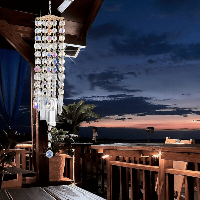 HarmonyGleam – Decorative Crystal Wind Chime for Tranquil Garden Settings
