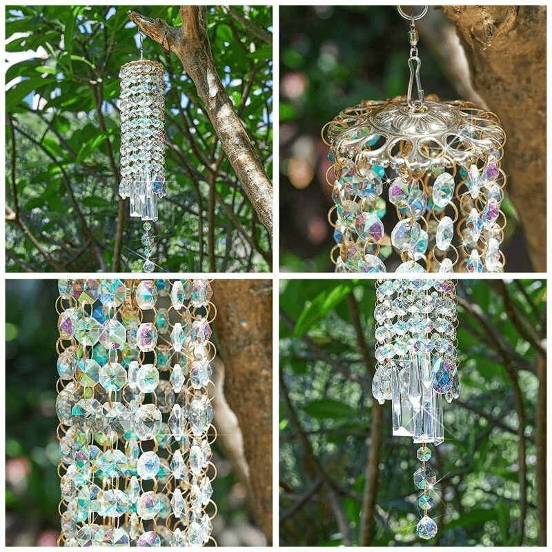 HarmonyGleam – Decorative Crystal Wind Chime for Tranquil Garden Settings