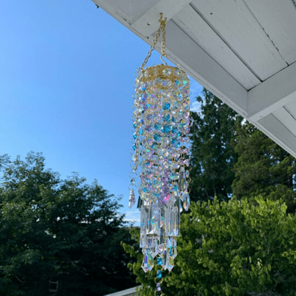 HarmonyGleam – Decorative Crystal Wind Chime for Tranquil Garden Settings