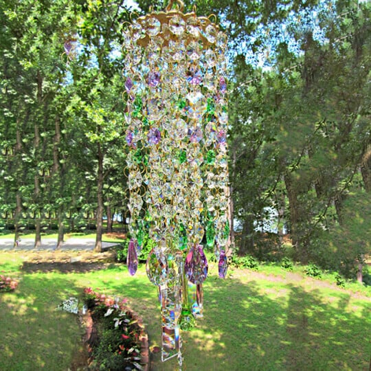 HarmonyGleam – Decorative Crystal Wind Chime for Tranquil Garden Settings