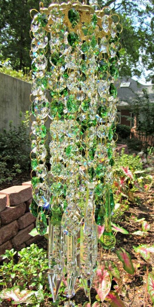 HarmonyGleam – Decorative Crystal Wind Chime for Tranquil Garden Settings