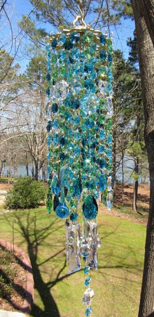 HarmonyGleam – Decorative Crystal Wind Chime for Tranquil Garden Settings