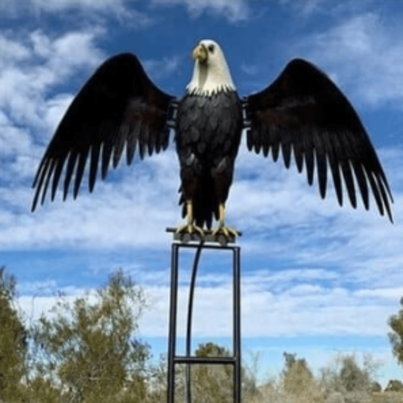 WindWhirl | Elegant Metal Garden Sculpture with Rotating Blades & Weatherproof Design