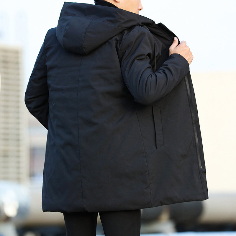 Carter | Quilted Men's Winter Jacket - Warm Hooded Design for Cold Days