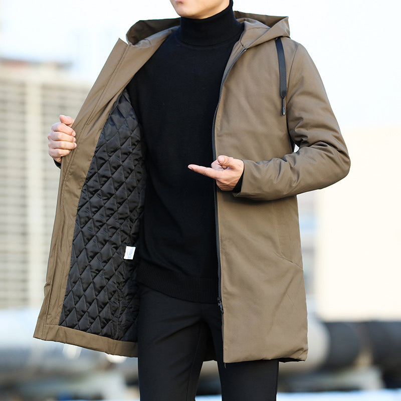Carter | Quilted Men's Winter Jacket - Warm Hooded Design for Cold Days