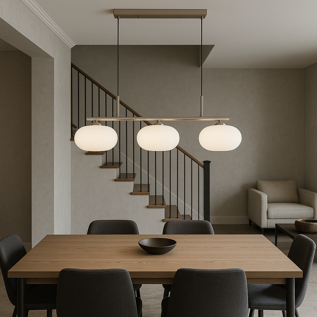 Elyra | 3-Head Modern Bauhaus Pendant Lamp for Dining Areas