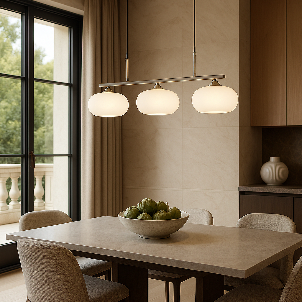 Elyra | 3-Head Modern Bauhaus Pendant Lamp for Dining Areas