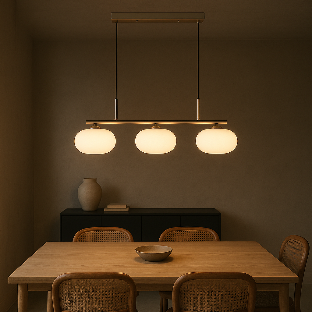 Elyra | 3-Head Modern Bauhaus Pendant Lamp for Dining Areas
