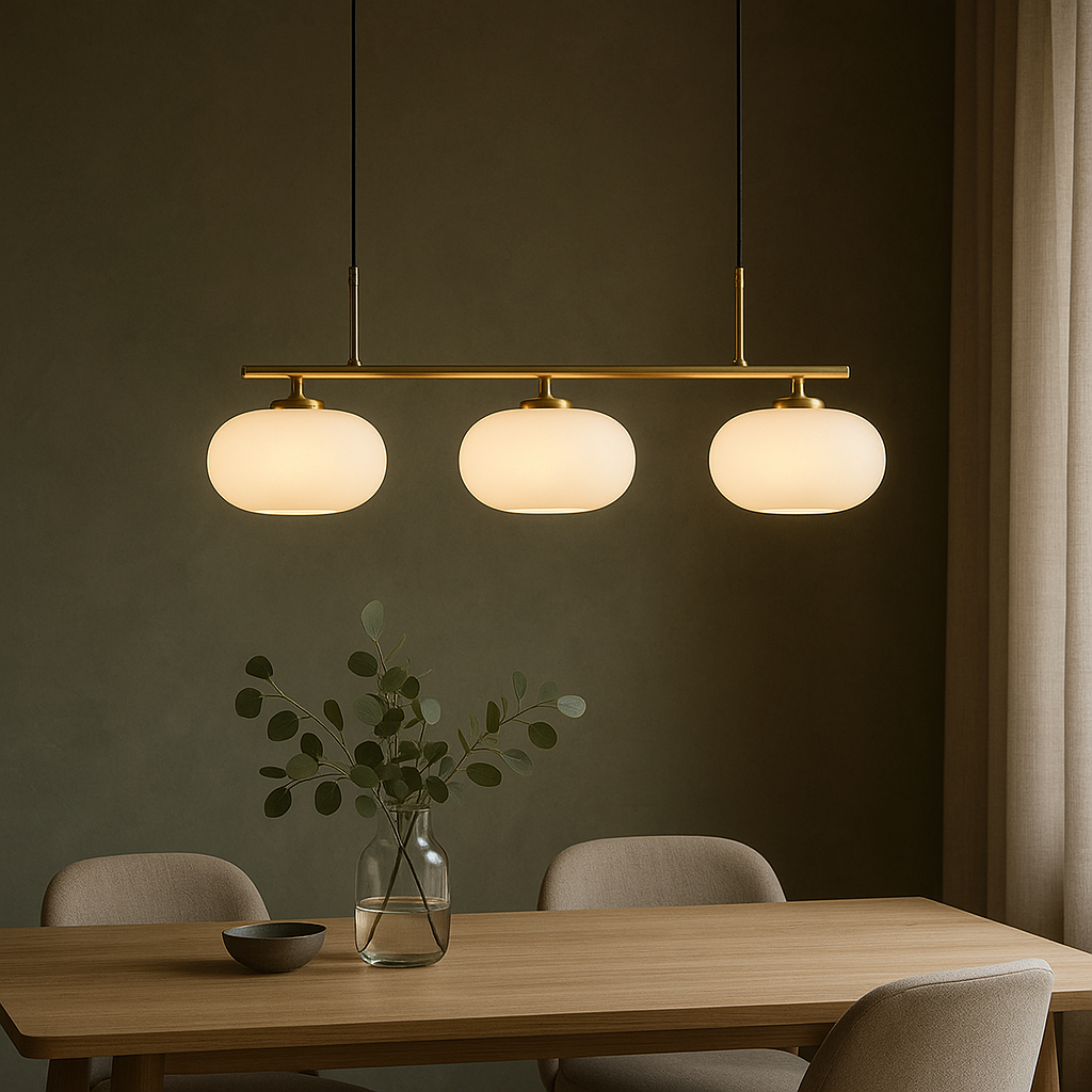 Elyra | 3-Head Modern Bauhaus Pendant Lamp for Dining Areas
